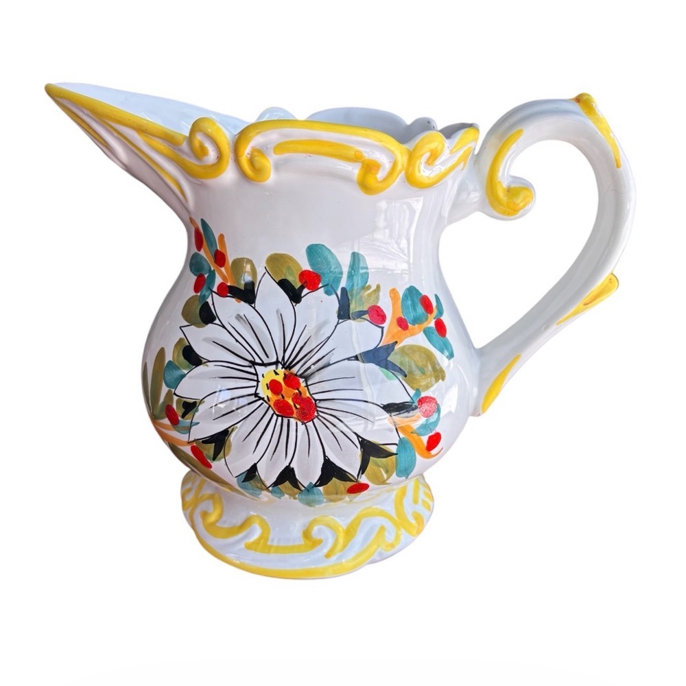 Lefton Carafe Pitcher Made in Italy Vintage Ceramic